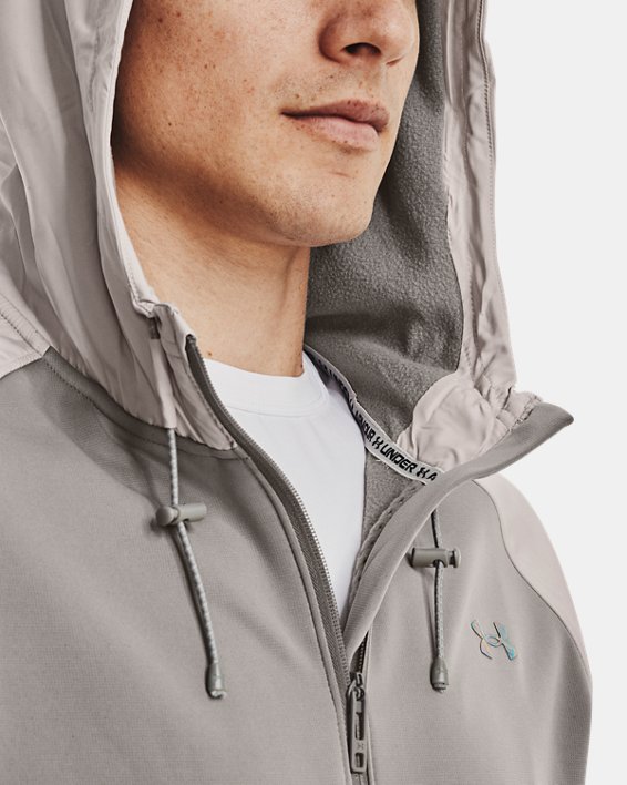 Men's Armour Fleece® Storm Full-Zip, Gray, pdpMainDesktop image number 3
